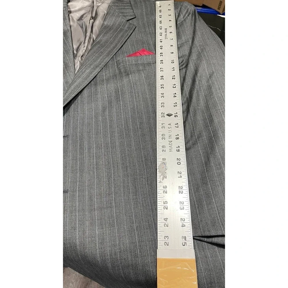 ⁠ Lauren Ralph Lauren Pinstripe Suit Set Wool 40 x 27 52R Old Money Woolmark